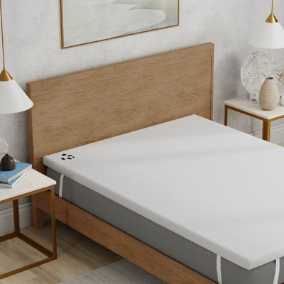 Panda Memory Foam Bamboo Mattress Topper - Hypoallergenic, Orthopaedic Support with Removable Cover