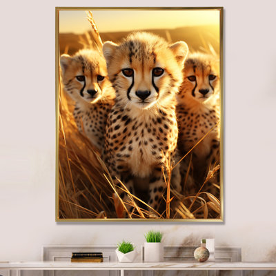 Photo de Cheetah Chase II - Art mural animal léopard / guépard