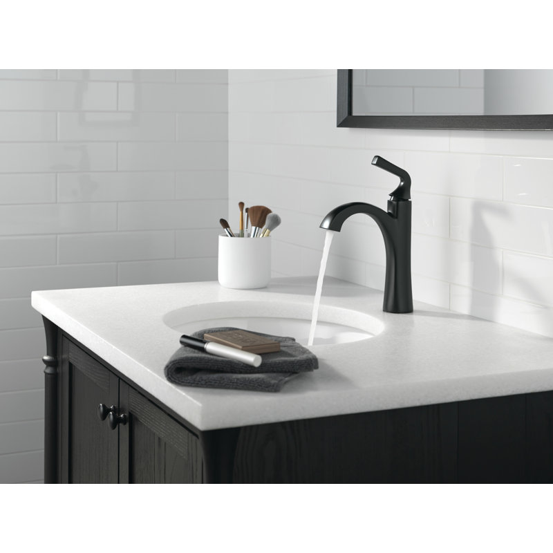 Single Handle Bathroom Sink Faucet, Matte Black