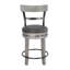 Ensemble de 2 tabourets de comptoir pivotants Zeka, similicuir, acajou gris