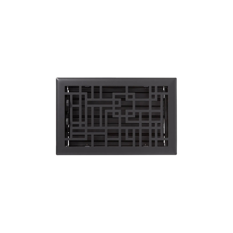 Baer Steel Floor Register, 6" x 10", Black