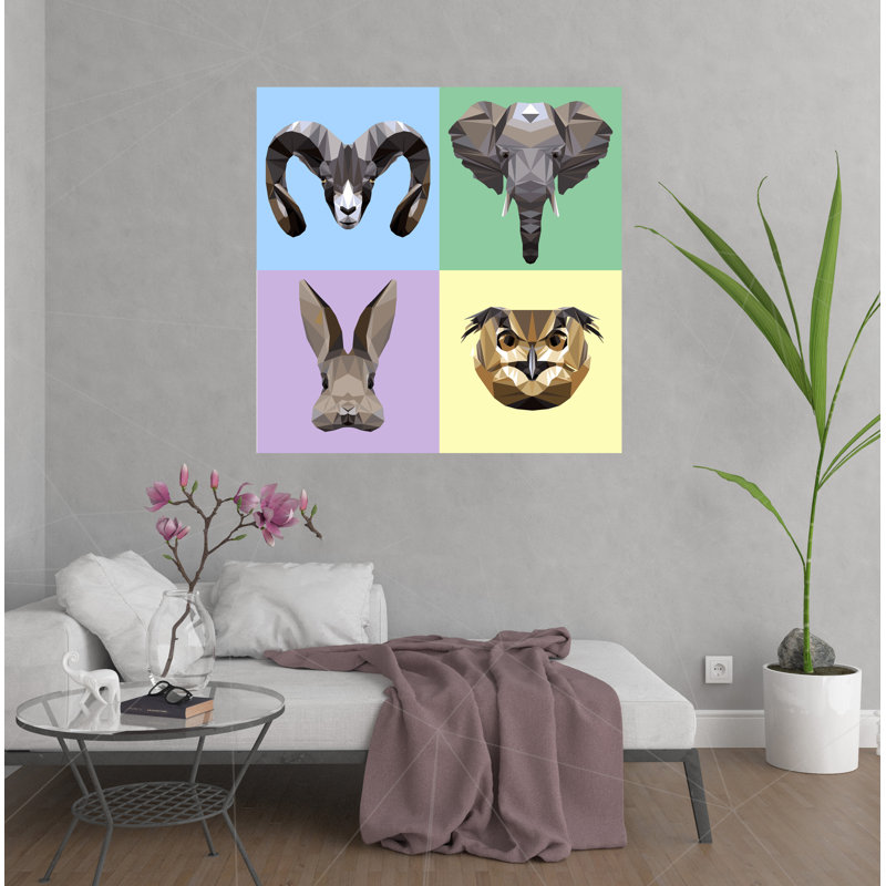Animals Wall Decal, 33" H x 33" W