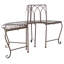 Abia Wrought Iron Outdoor Tree Bench-1590060493