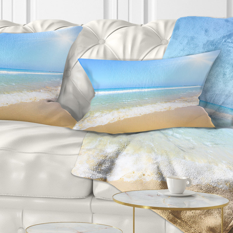 Coussin lombaire photo en mer soleil over tropical mer