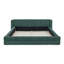 Grand cadre de lit tapissier grand avec tissu épais, lit plateforme grand format en chenille avec tête de lit et cadre uni (87 po x 67 po x 23,5 po)-1775095638