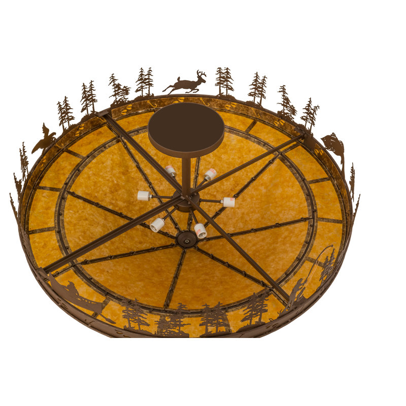 Fishtracks 6 - Light Semi Flush Mount