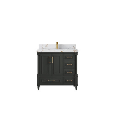 36'' Single Bathroom Vanity with Quartz Top