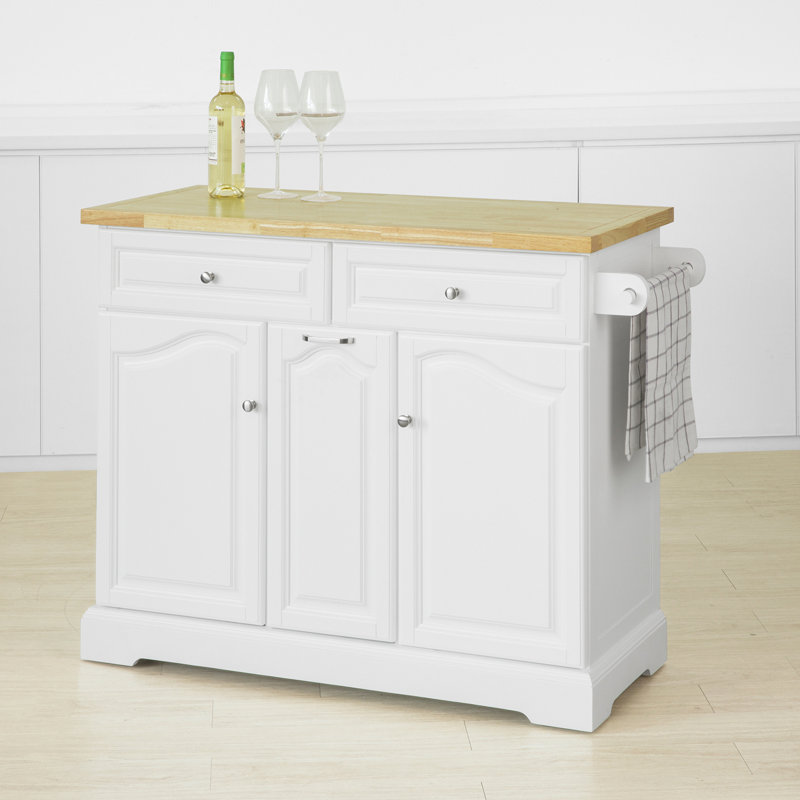 Puma Solid Wood Top Kitchen Cart