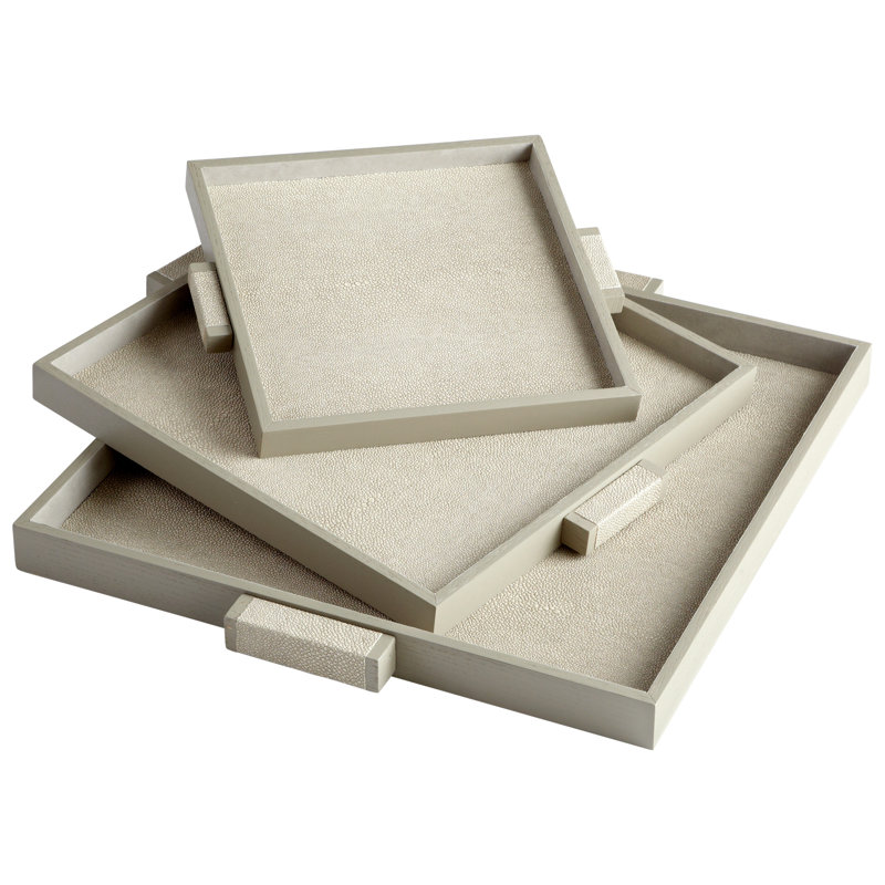 Brooklyn Solid Wood Decorative Tray, 1.5" H x 18" W x 16" D