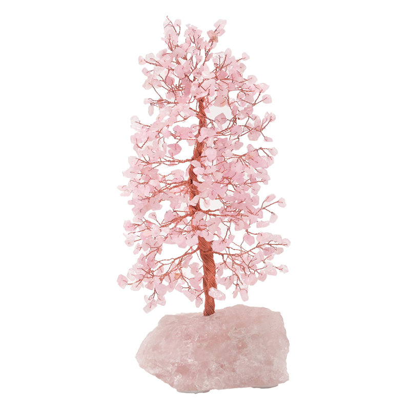 Gemstone Tree Rose Quartz Love Large
