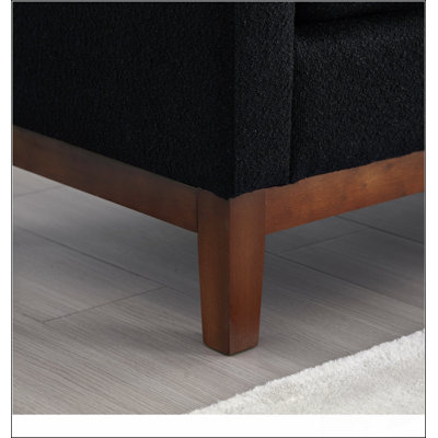 Élégant banc rembourré de 53,5 po de largeur, repose-pieds avec pieds en bois et traversins pour le bout du lit, la chambre à coucher, le salon et le vestibule