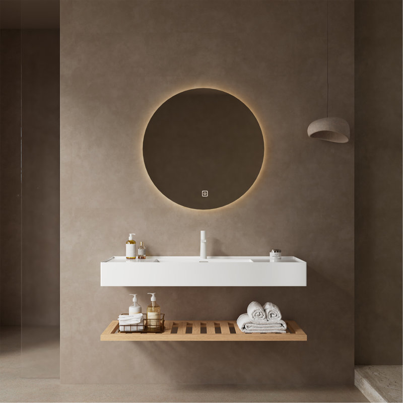 Meuble-lavabo chic avec lavabo de qualité supérieure et aménagement fonctionnel