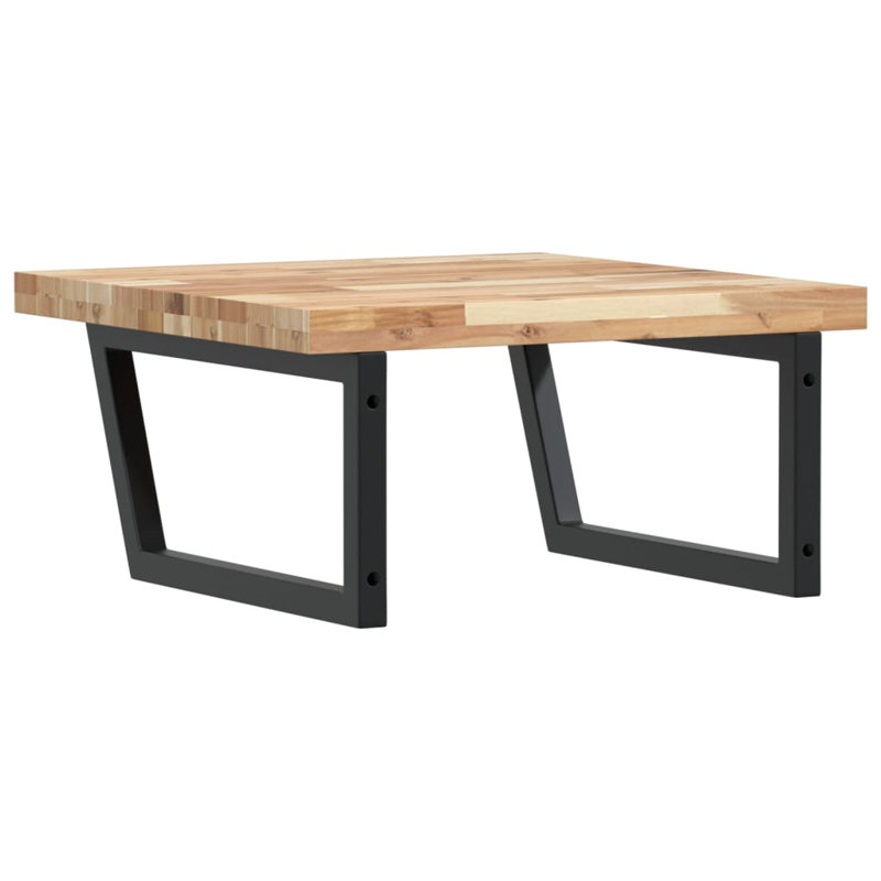 Armend 60cm Solid Wood Bathroom Vanity Top, Acacia/Black