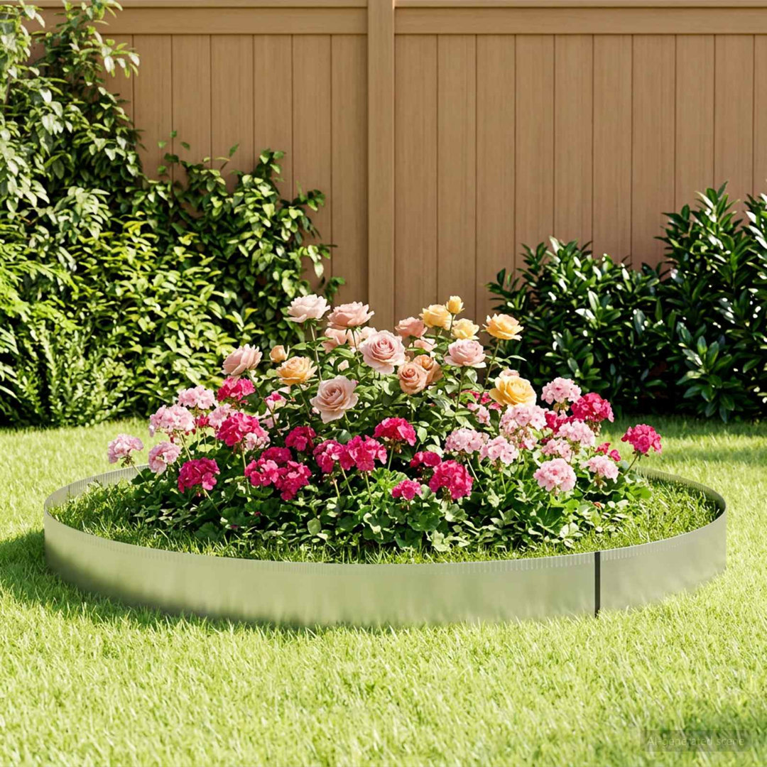 vidaxl Lawn Edging Galvanised Steel Garden Border Outdoor Barrier Fence Edge