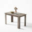 Table de salle à manger moderne en bois gris pâle, 120 cm x 69 cm, idéale pour les petits espaces en appartement.
