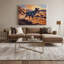 Chiens, bouvier australien, art mural sur toile brune-204130149