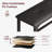 47.3"-63" Extendable Dining Table for 4-8 Rectangular Wood Kitchen Table with Strong Metal Frame Walnut color plateiron frame Walnut Black
