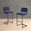 Estes Upholstered Stool with Metal Frame-204634521-204634520
