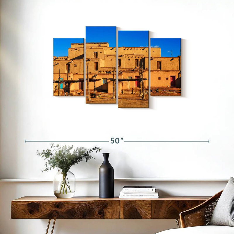 Lilie Taos Pueblo, bâtiments anciens, H 22 po x l 36 po