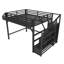 Lit mezzanine double avec armoire intégrée et escalier de rangement Bonwell l 56,7 po x P 90,9 po x H 63,4 po