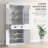 71" Kitchen Pantry Cabinet With Motion Sensor Light