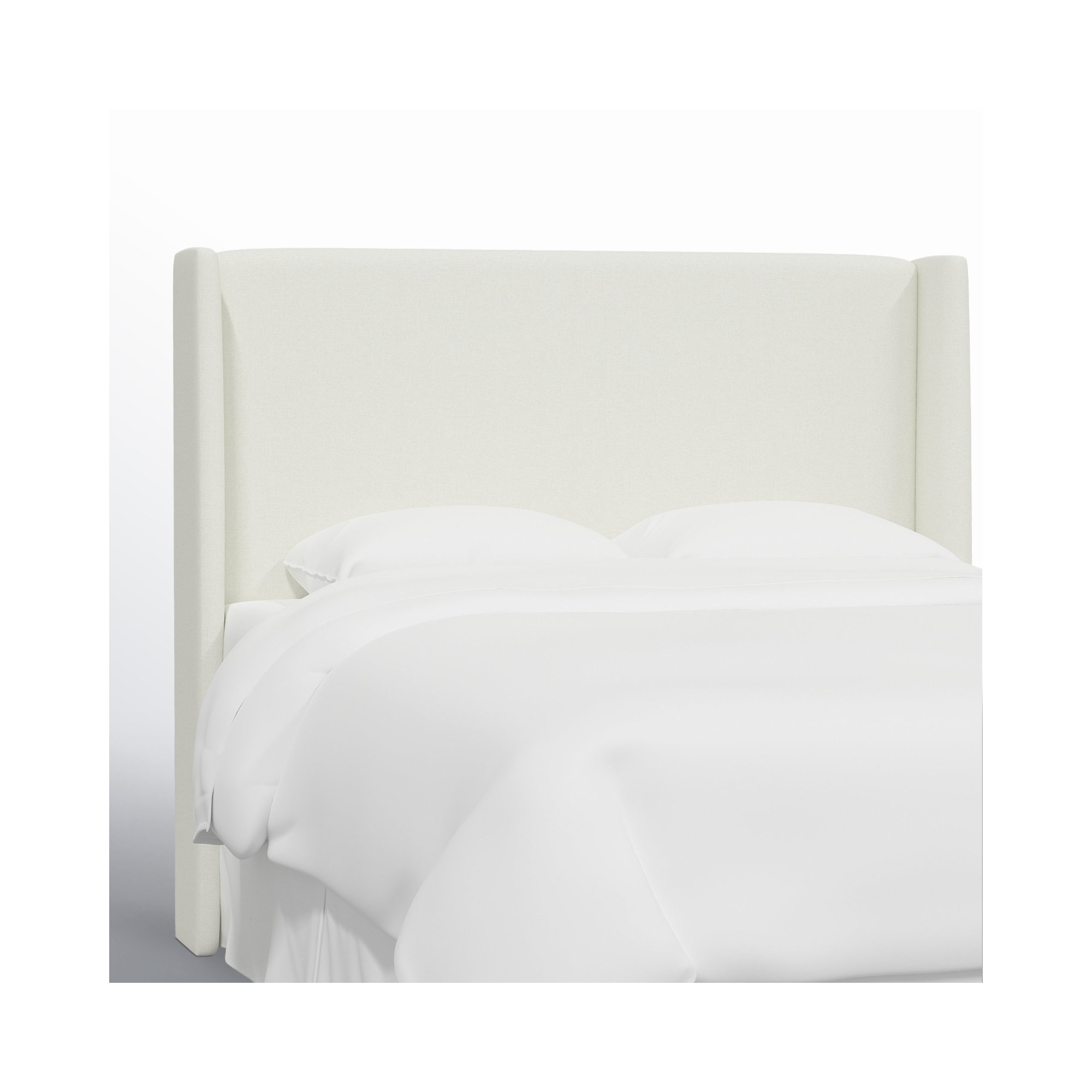 Bellfield Upholstered Headboard, Zuma White Textured Linen, Queen