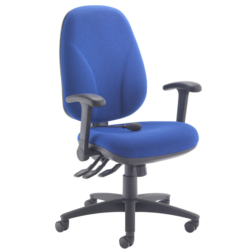 Chenault Office Chair, Royal Blue, Flip-up