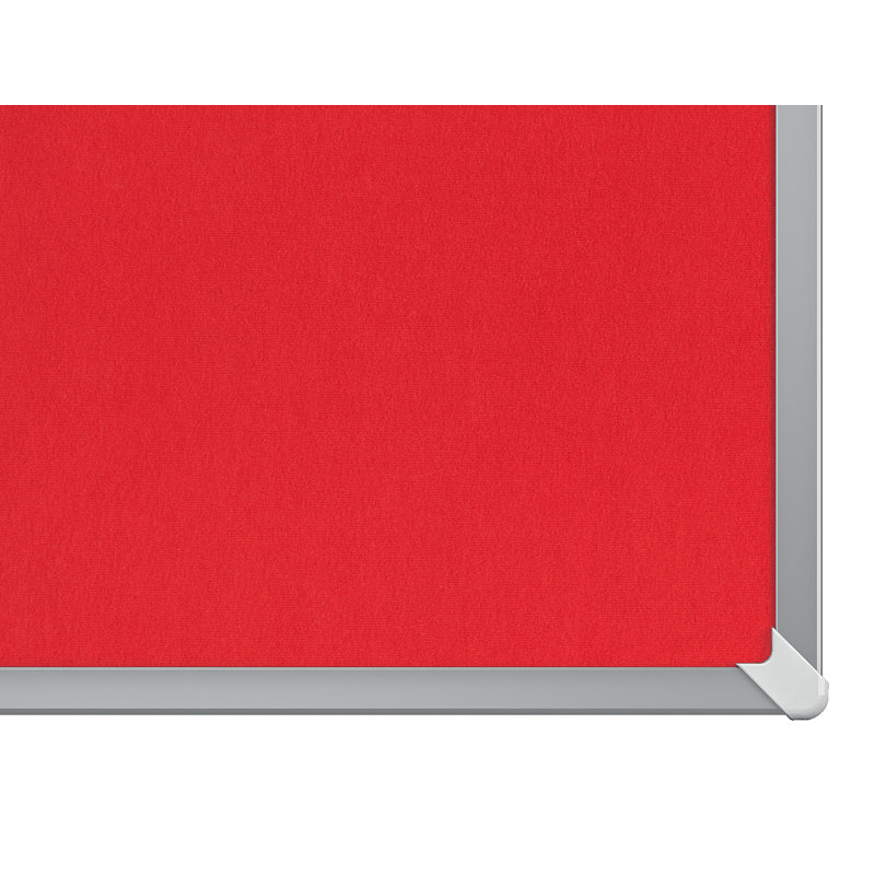 Wall Mounted Bulletin Board, 69.80cm H x 122.9cm L, Red