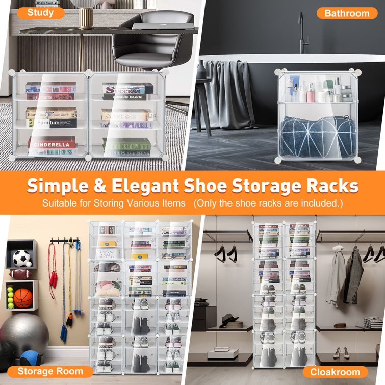 72 Pair Stackable Shoe Storage Cabinet