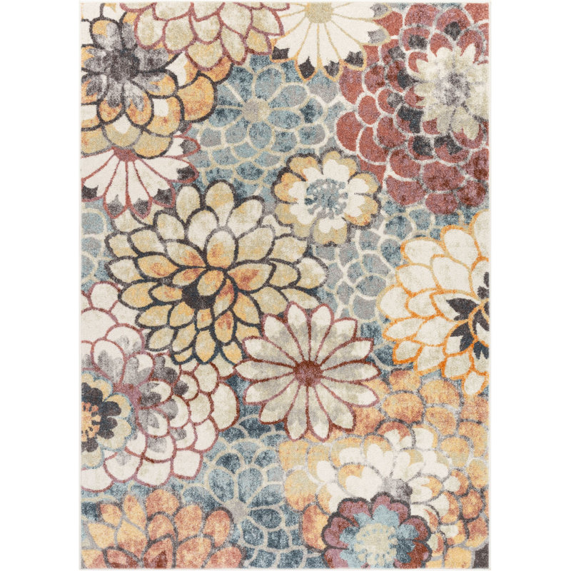 Rodeo Floral Synthetic Area Rug, Rectangle 160 x 220cm