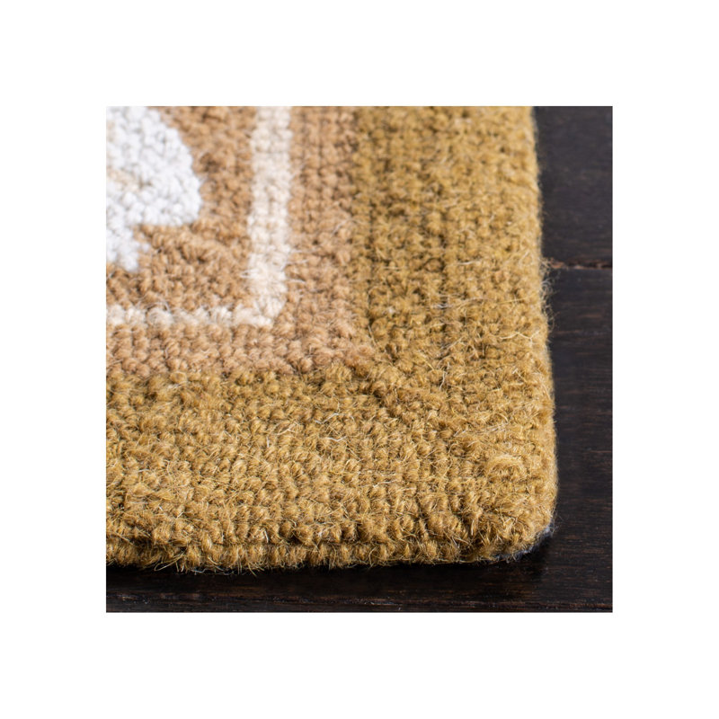 Ivory Floral Hand-Knotted Wool Area Rug