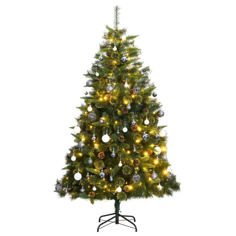 Arbre de Noël artificiel éclairé - support inclus, 5.9 ft