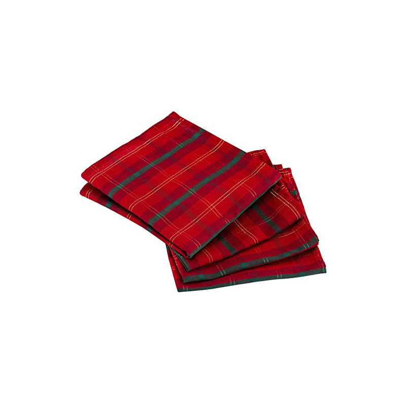 Alyrica Polyester Scottish Tartan Square Napkin