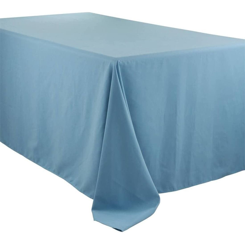 Daisylynn Rectangular Polyester Tablecloth, Aqua, 156" L x 90" W