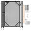 Barrière de piscine creusée amovible de 4 pi x 2,5 pi pour la sécurité des enfants - Structure en aluminium robuste avec filet Teslin et mécanisme à verrouillage automatique