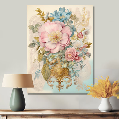 Vintage Gentle Pink Skeleton Flower - Other Plants & Flowers Wall Art