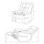 Fauteuil inclinable brun clair Beca-1200948595