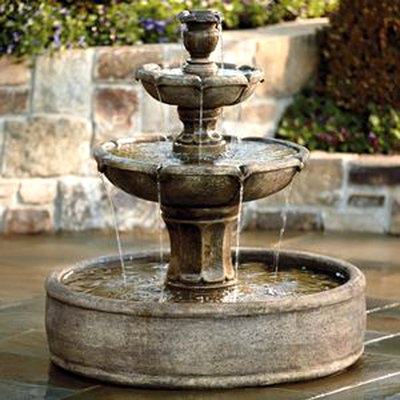 Positano Handcrafted Outdoor Concrete / Cement Weather Resistant Pool Fountain