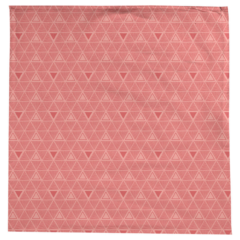 Classic Hand Drawn Triangles Tablecloth, Light Red