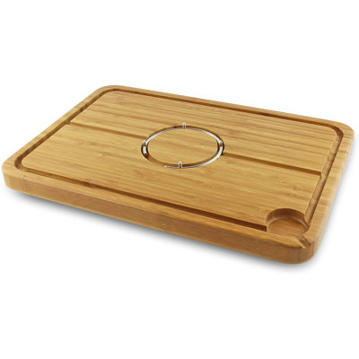 Grunwerg Deluxe Spiked Bamboo Wooden Roast Joint Carving & Cutting Board, 48 x 36cm