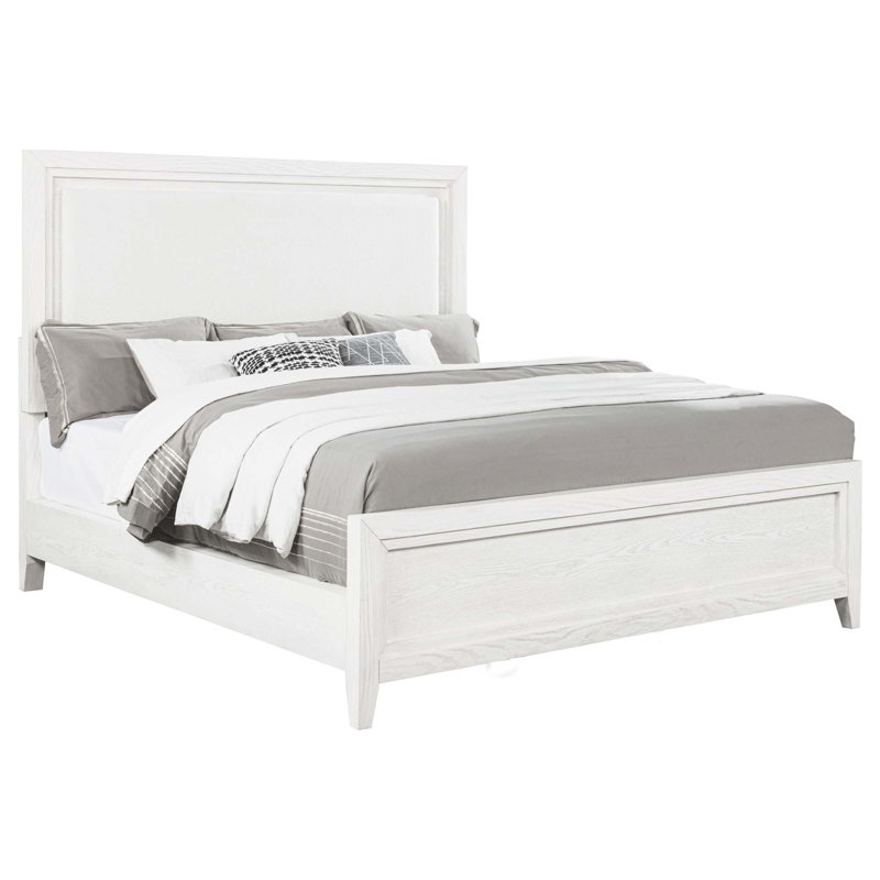 Modern Farmhouse Upholstered Panel Bed