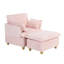 Chaise longue en velours côtelé avec repose-pieds et coussins Leta-1320343512