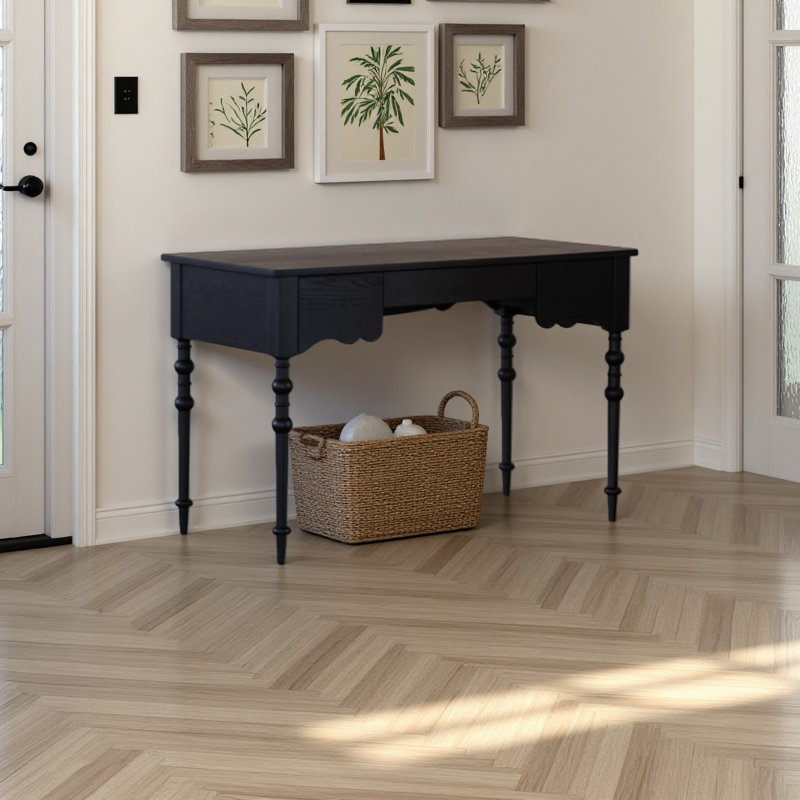 Bureau blanc en bois de peuplier blanc