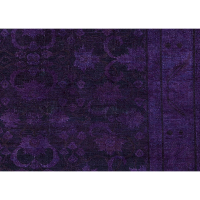 Wool Oriental Area Rug in Purple