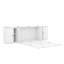 Grand lit escamotable avec tablettes, armoires et ports USB