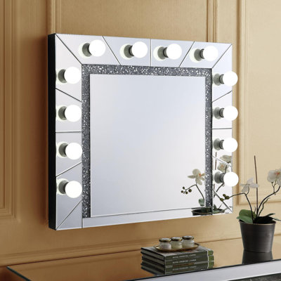 ACME Noralie, miroir d'appoint, miroir et faux diamants