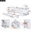Lit de jour simple avec accoudoirs de rangement latéraux, lit gigogne escamotable et station de charge intégrée, blanc-1299136528