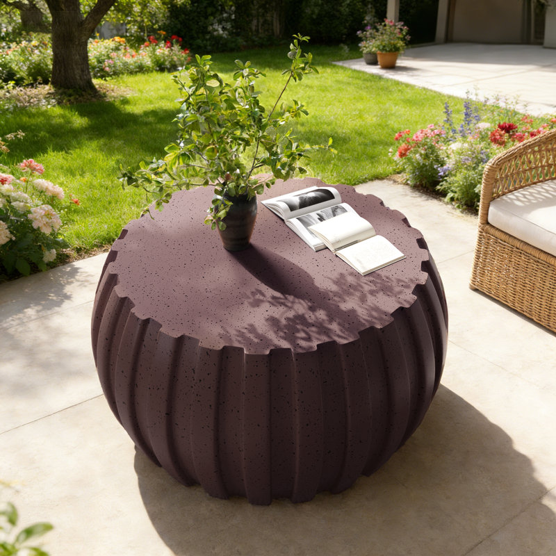 Tables basses et de cocktail imperméables, décor de patio moderne en ciment
