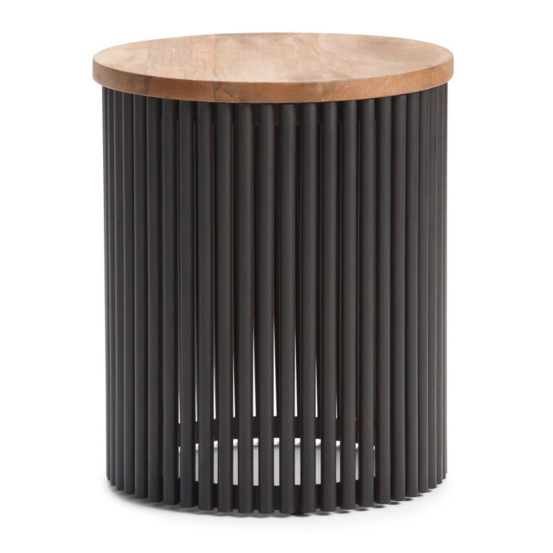 Demy Accent Table In Natural/Black