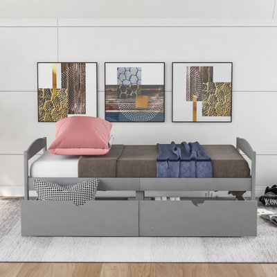 Lit plateforme moderne avec deux tiroirs